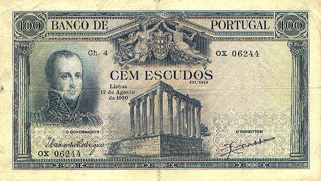 Front of Portugal p140a: 100 Escudos from 1928