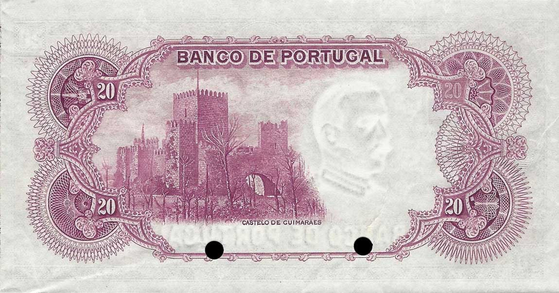 Back of Portugal p143p: 20 Escudos from 1929