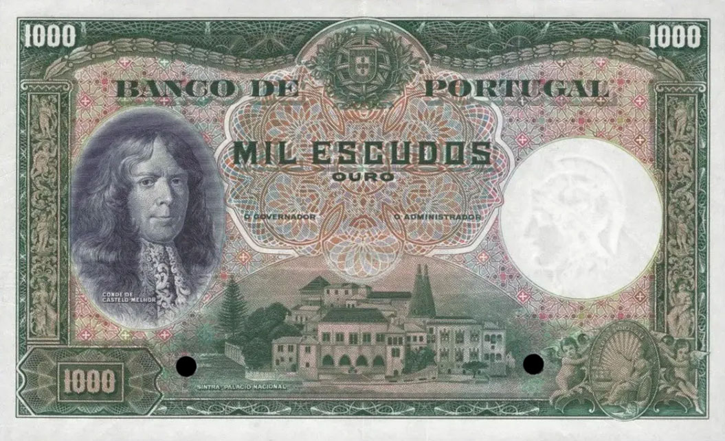 Front of Portugal p148r: 1000 Escudos from 1932