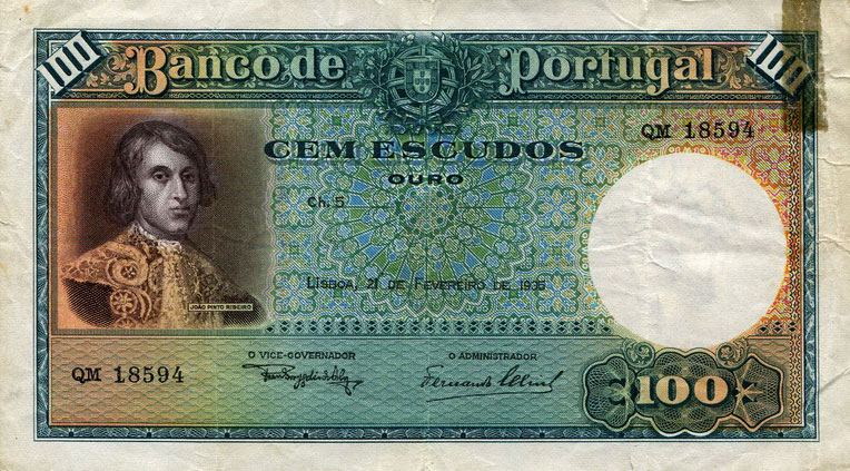 Front of Portugal p150a: 100 Escudos from 1935