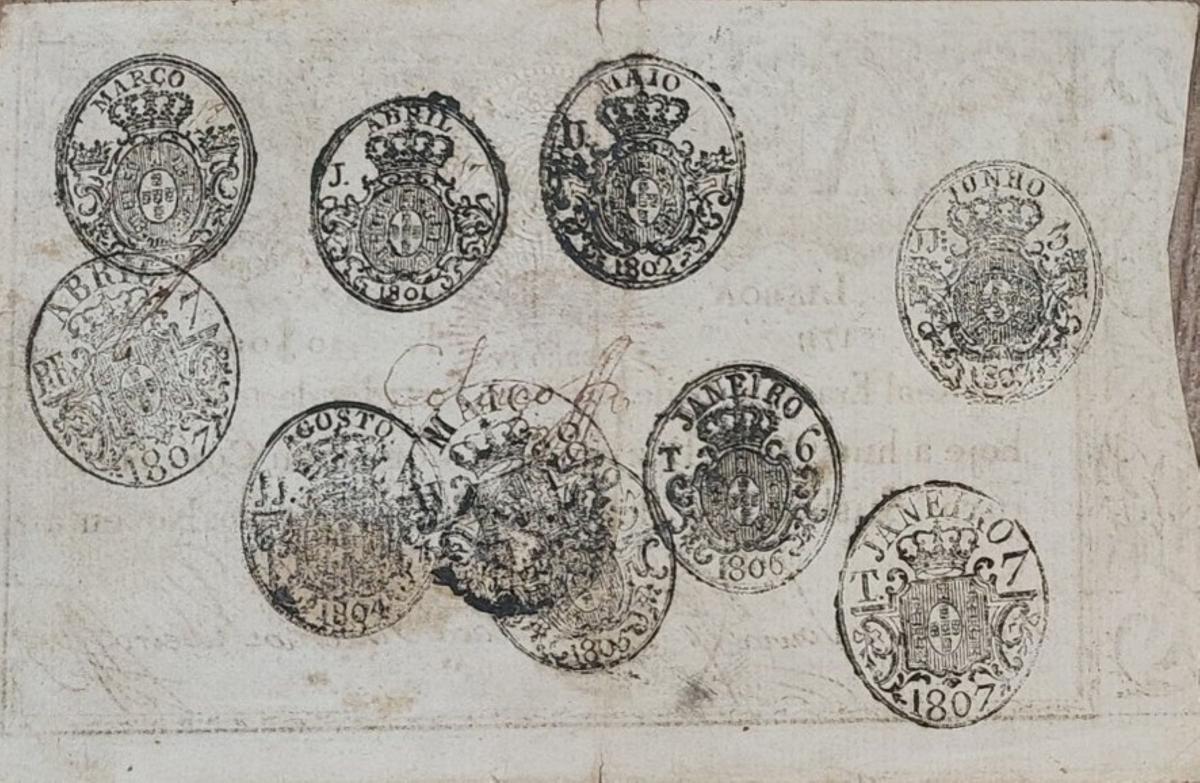 Back of Portugal p15a: 20000 Reis from 1799