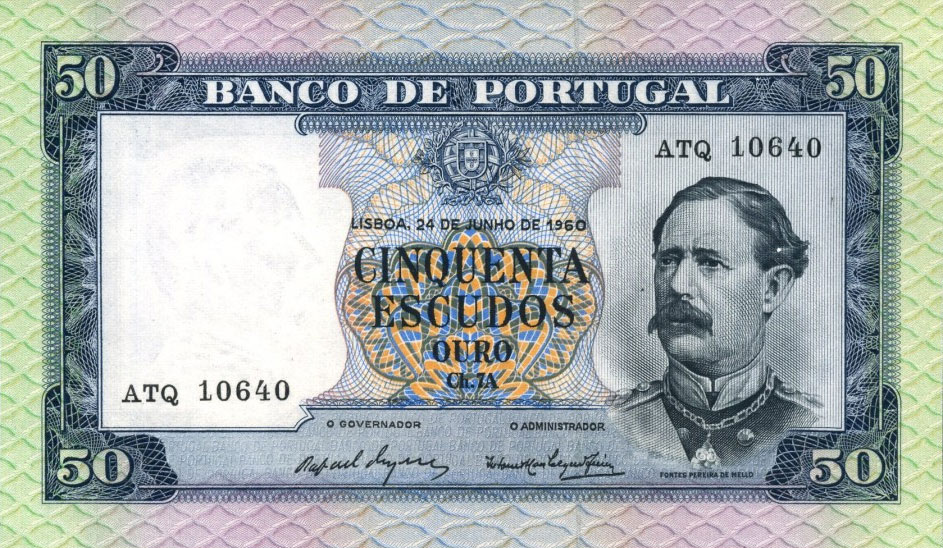 Front of Portugal p164: 50 Escudos from 1960