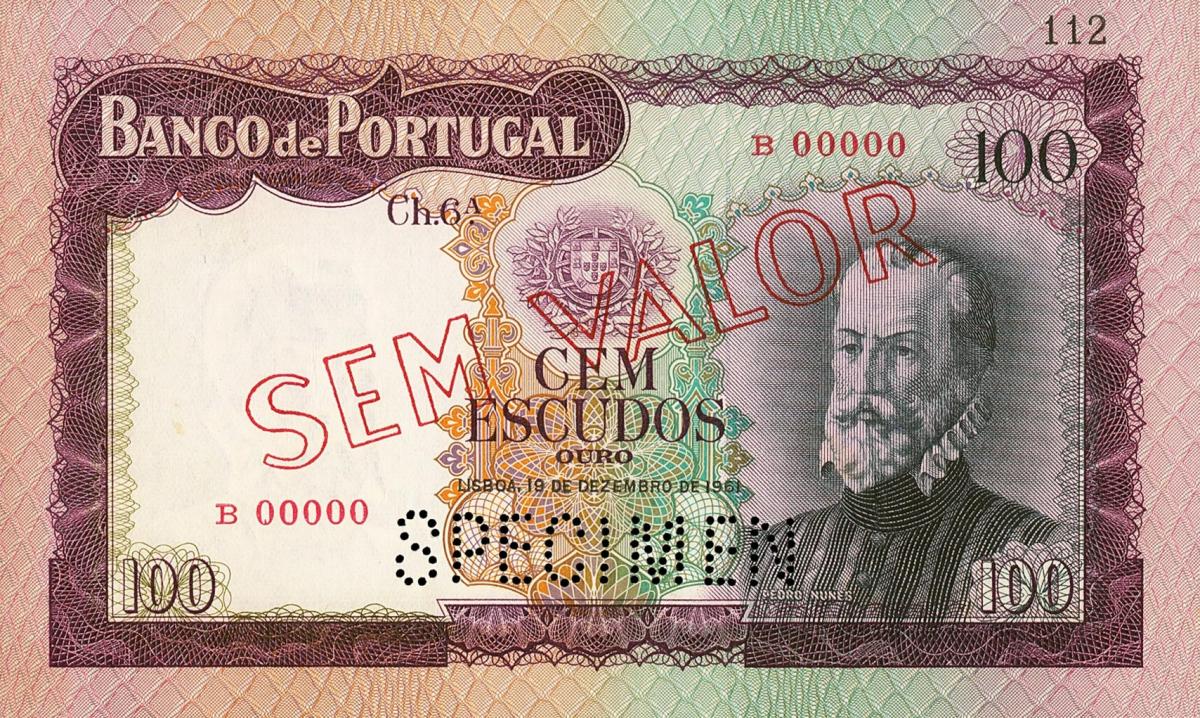 Front of Portugal p165s: 100 Escudos from 1961