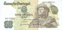 p173a from Portugal: 20 Escudos from 1971