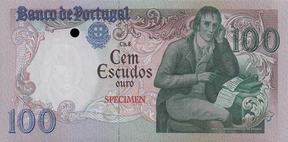 Front of Portugal p178ct: 100 Escudos from 1980