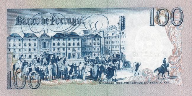 Back of Portugal p178d: 100 Escudos from 1985