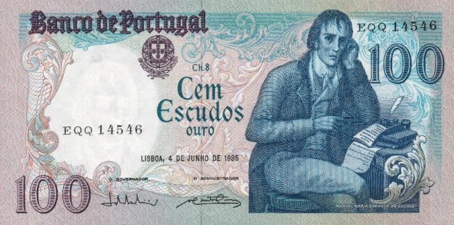 Front of Portugal p178d: 100 Escudos from 1985