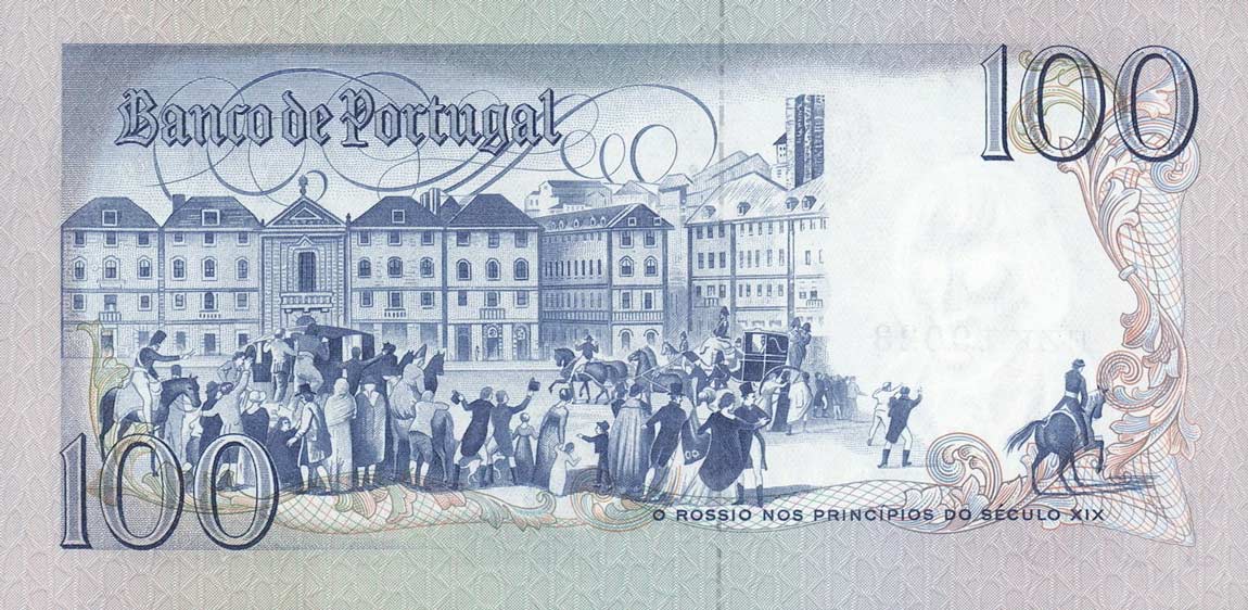 Back of Portugal p178e: 100 Escudos from 1985