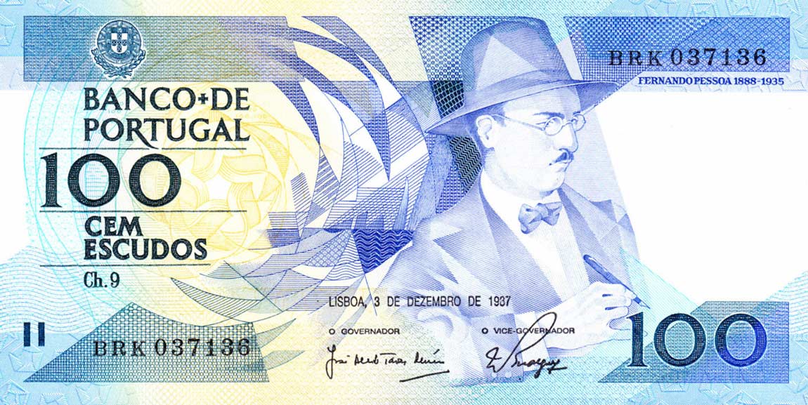 Front of Portugal p179d: 100 Escudos from 1987