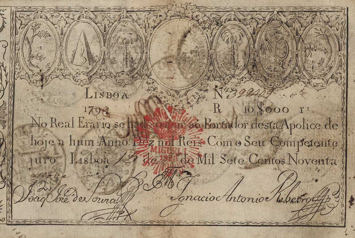 Front of Portugal p41a: 10000 Reis from 1828
