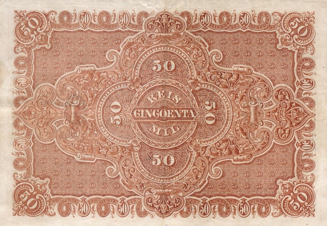 Back of Portugal p62: 50 Mil Reis from 1886