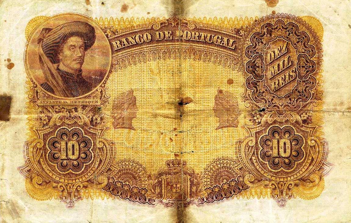 Back of Portugal p81: 10 Mil Reis from 1902