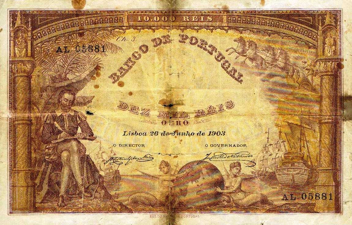 Front of Portugal p81: 10 Mil Reis from 1902