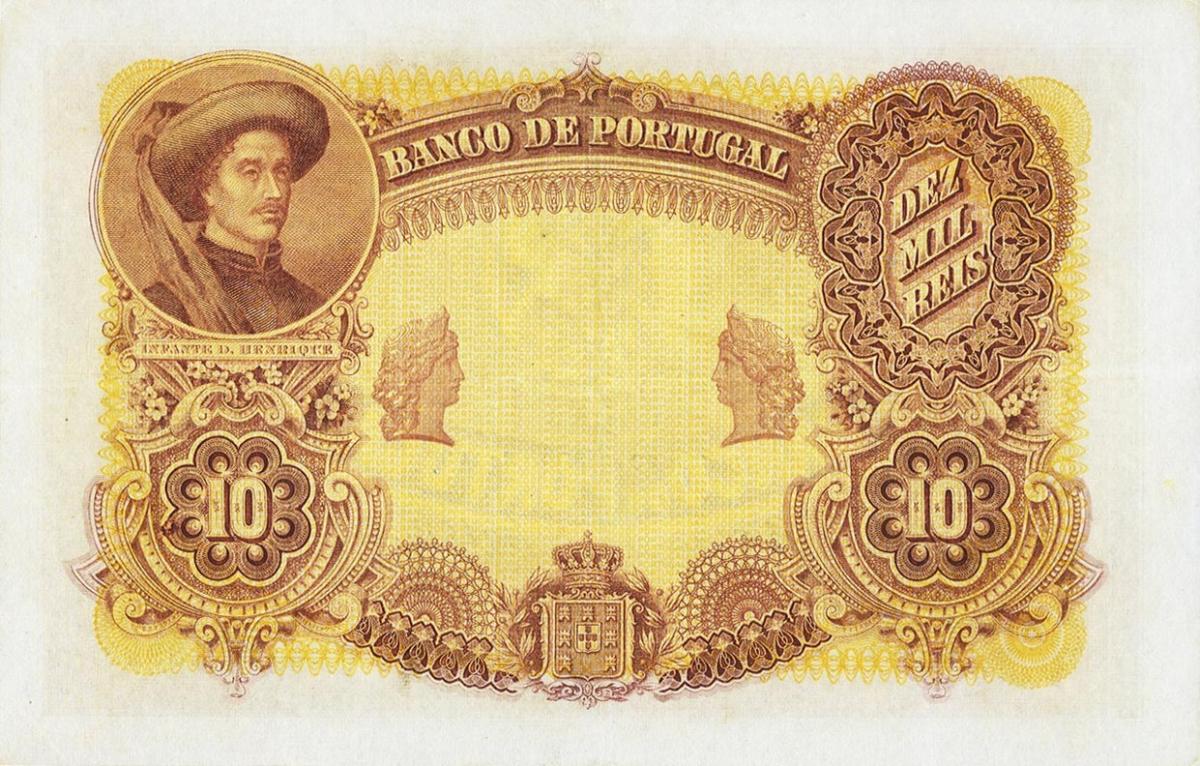 Back of Portugal p81a: 10 Mil Reis from 1902