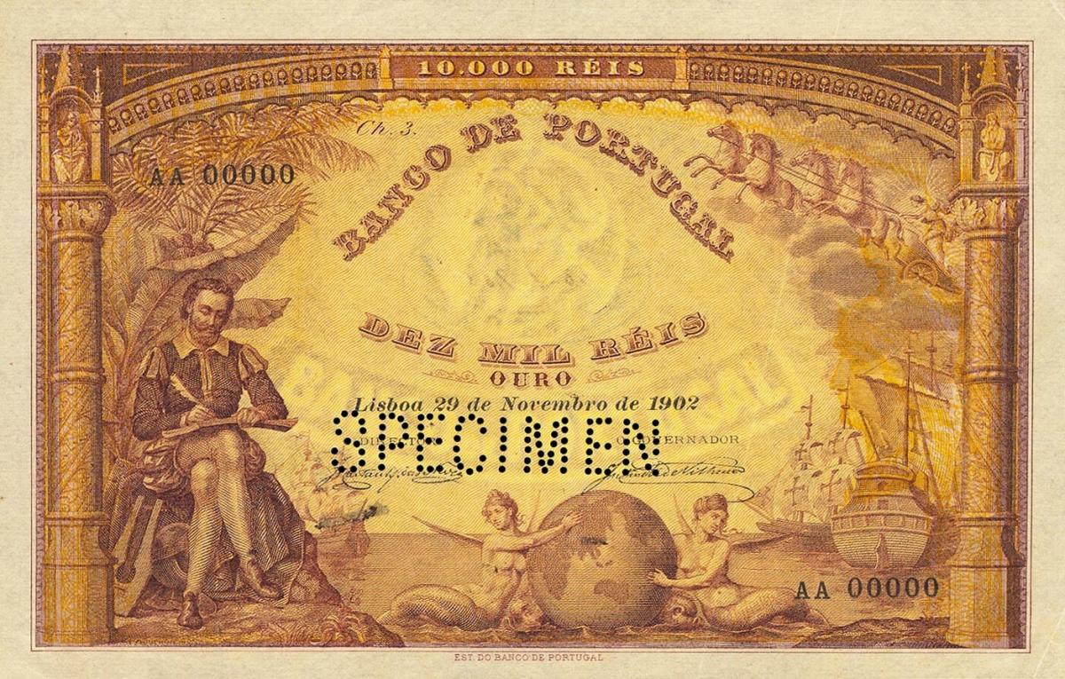 Front of Portugal p81s: 10 Mil Reis from 1902