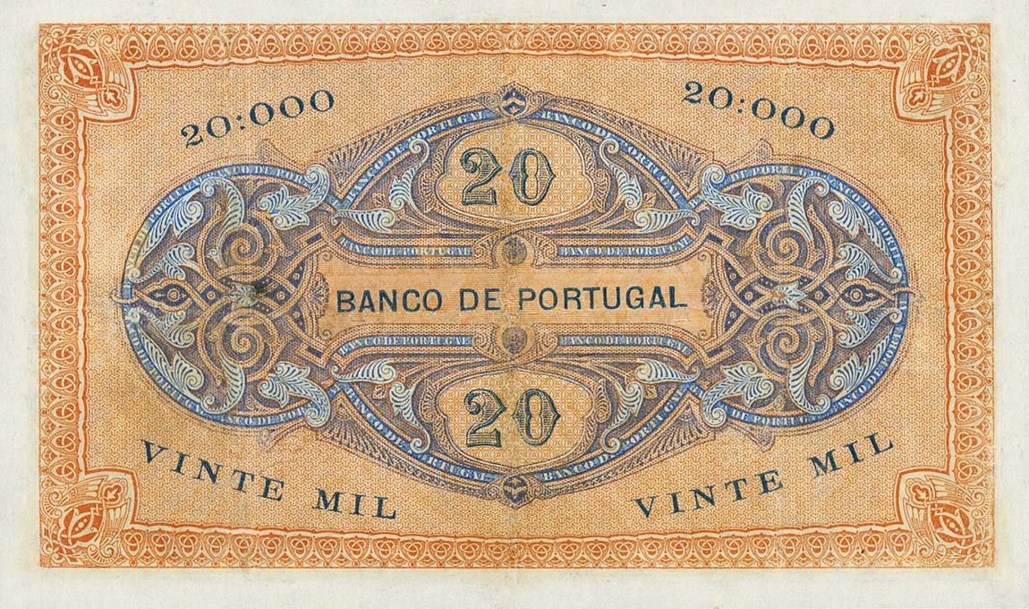 Back of Portugal p82: 20 Mil Reis from 1901