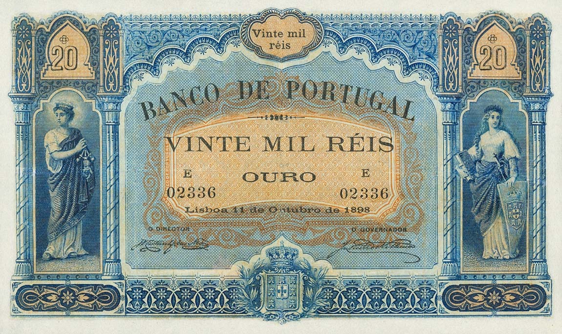 Front of Portugal p82: 20 Mil Reis from 1901