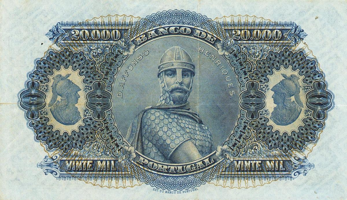 Back of Portugal p84a: 20 Mil Reis from 1906