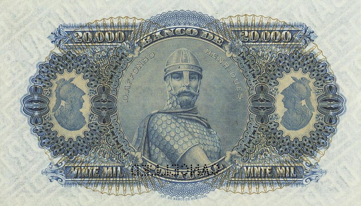 Back of Portugal p84p: 20 Mil Reis from 1906