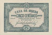 p97 from Portugal: 5 Centavos from 1918