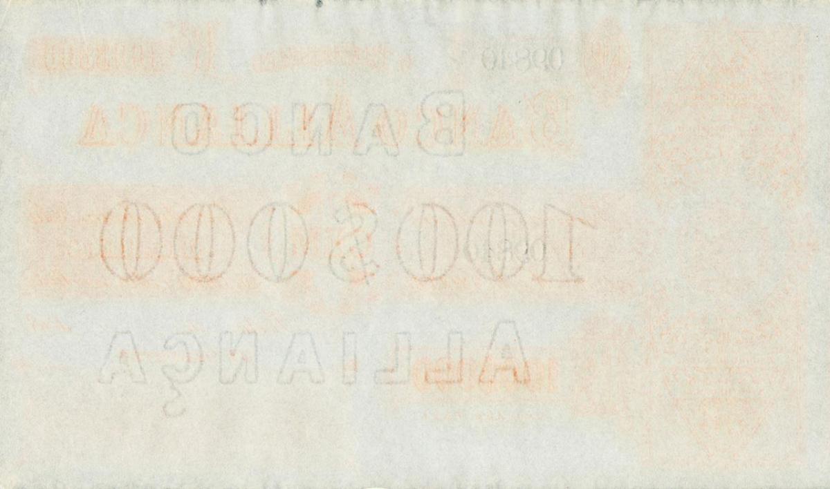 Back of Portugal pS145: 100000 Reis from 1870