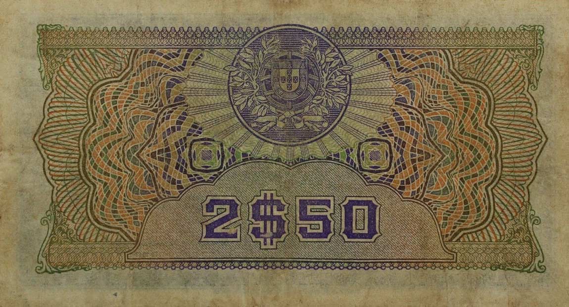 Back of Portuguese Guinea p26: 2.5 Escudos from 1945