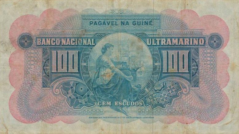 Back of Portuguese Guinea p41a: 100 Escudos from 1964