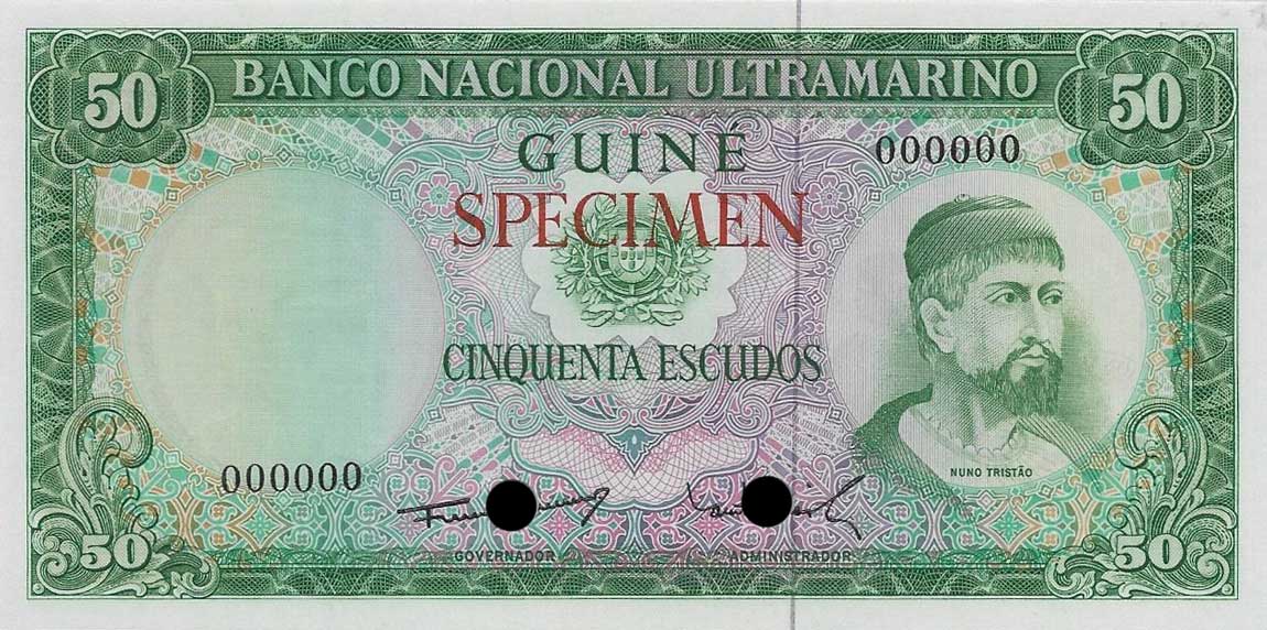 Front of Portuguese Guinea p44ct: 50 Escudos from 1971