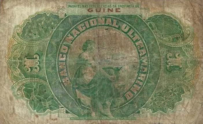 Back of Portuguese Guinea p12a: 1 Escudo from 1921