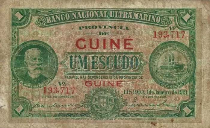 Front of Portuguese Guinea p12a: 1 Escudo from 1921