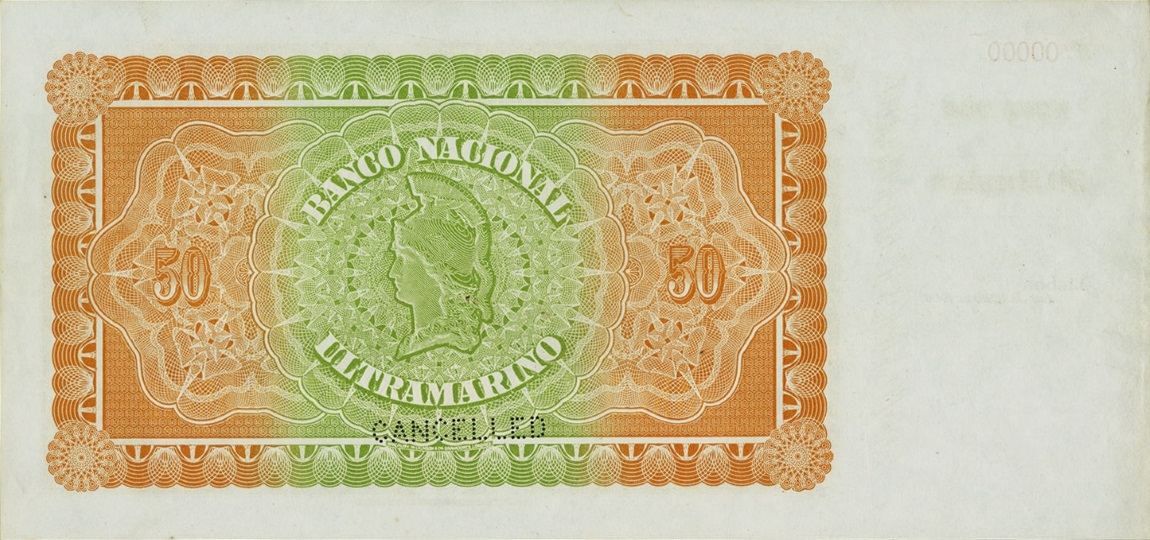 Back of Portuguese India p18s: 50 Rupia from 1906