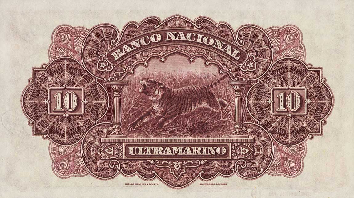 Back of Portuguese India p32s: 10 Rupia from 1938