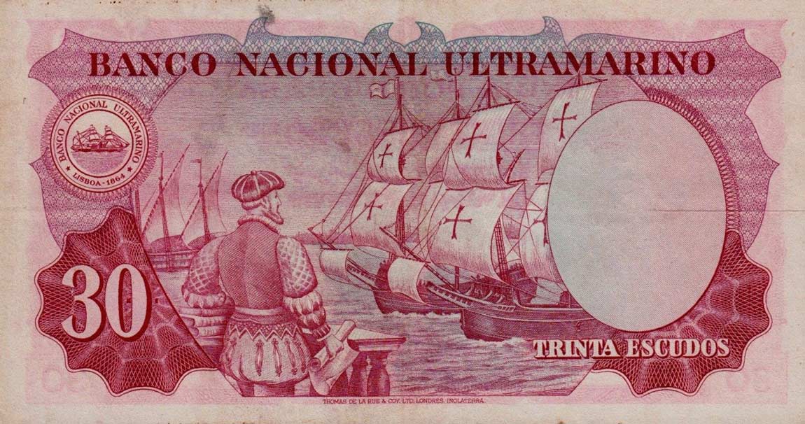 Back of Portuguese India p41a: 30 Escudos from 1959