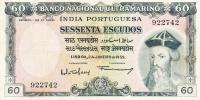 p42a from Portuguese India: 60 Escudos from 1959