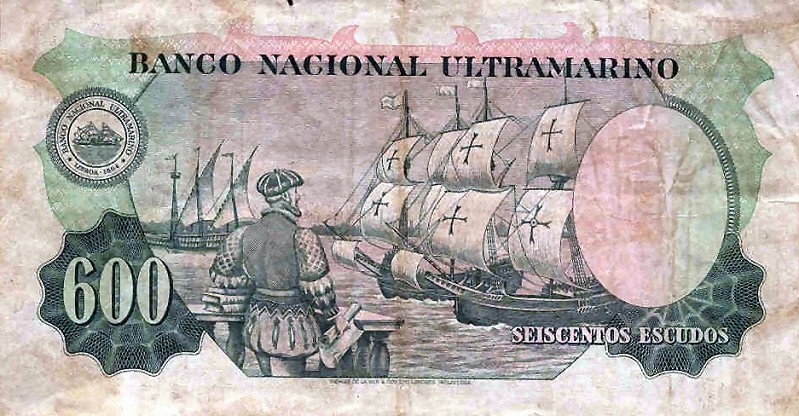 Back of Portuguese India p45a: 600 Escudos from 1959