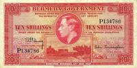 p10a from Bermuda: 10 Shillings from 1937