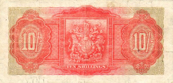 Back of Bermuda p10b: 10 Shillings from 1937