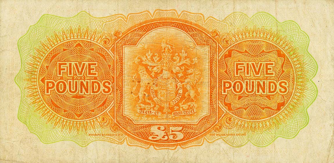 Back of Bermuda p13: 5 Pounds from 1941