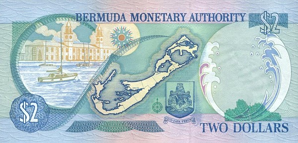 Back of Bermuda p50a: 2 Dollars from 2000