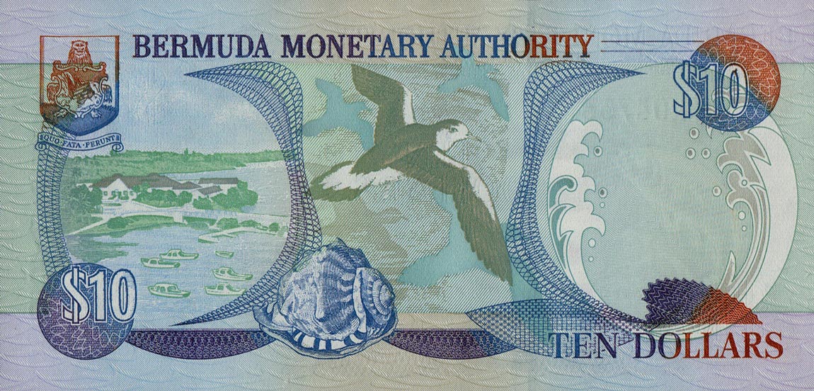 Back of Bermuda p52b: 10 Dollars from 2007