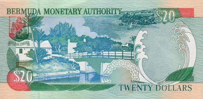 Back of Bermuda p53a: 20 Dollars from 2000