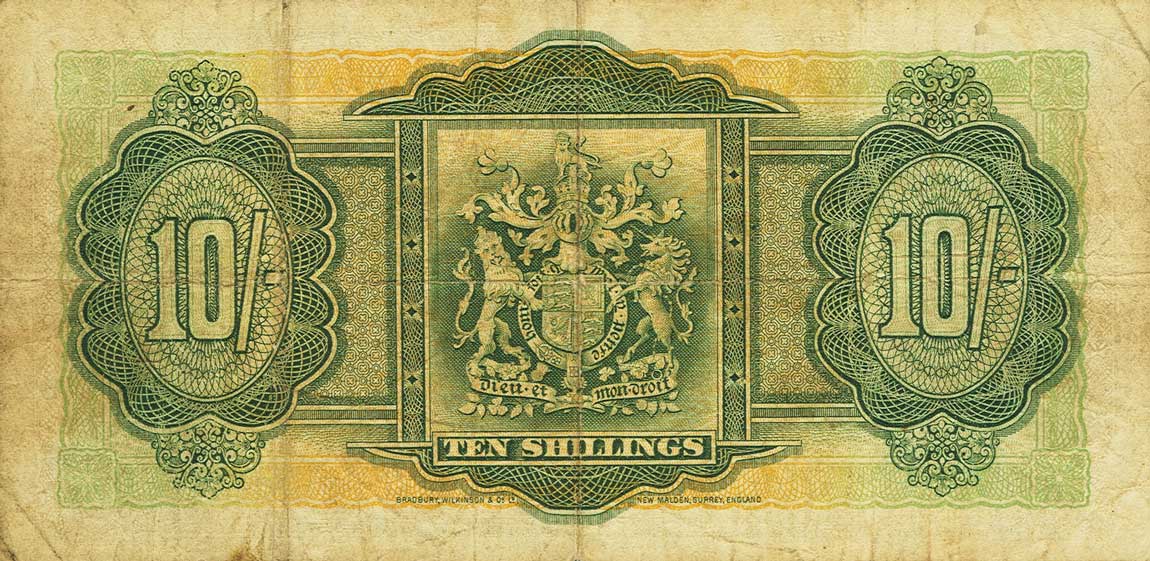 Back of Bermuda p9: 10 Shillings from 1937