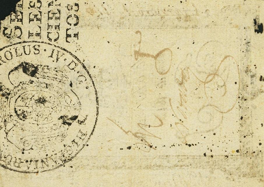 Back of Puerto Rico p2a: 8 Reais from 1813