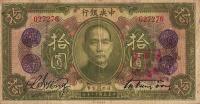 p177b from China: 10 Dollars from 1923