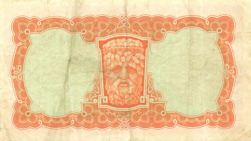 Back of Ireland, Republic of p1C: 10 Shillings from 1940