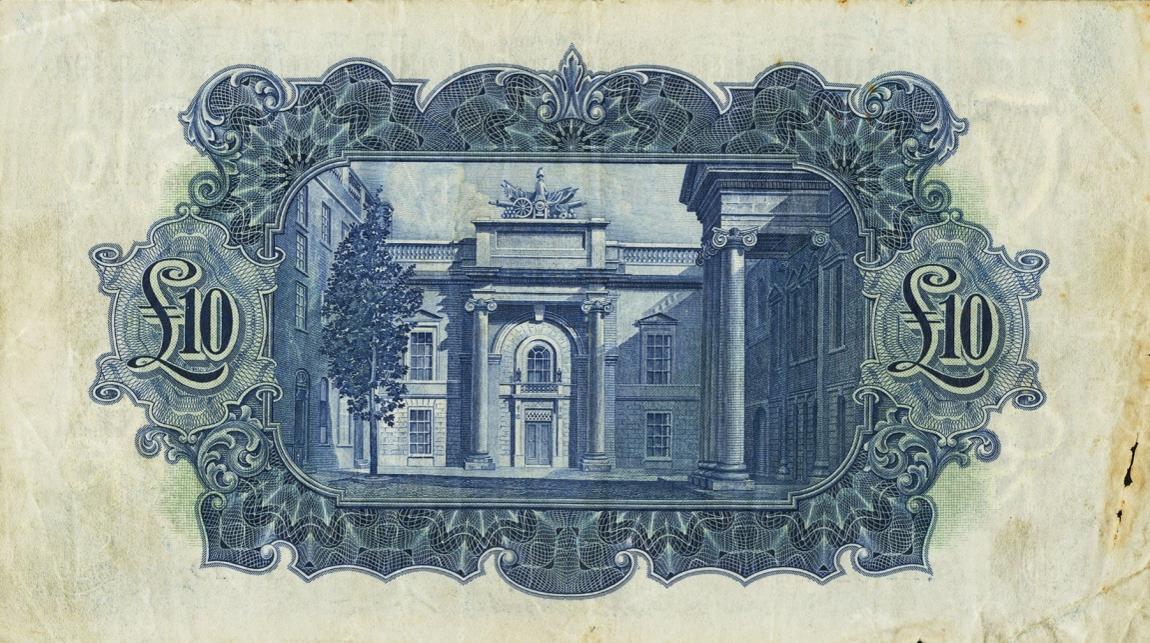 Back of Ireland, Republic of p22a: 10 Pounds from 1929