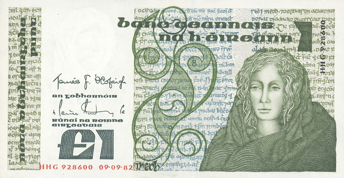 Front of Ireland, Republic of p70c: 1 Pound from 1982