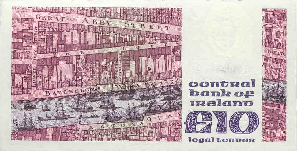 Back of Ireland, Republic of p72c: 10 Pounds from 1987