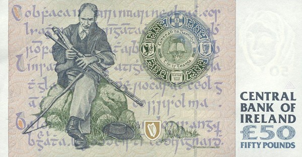 Back of Ireland, Republic of p78a: 50 Pounds from 1995