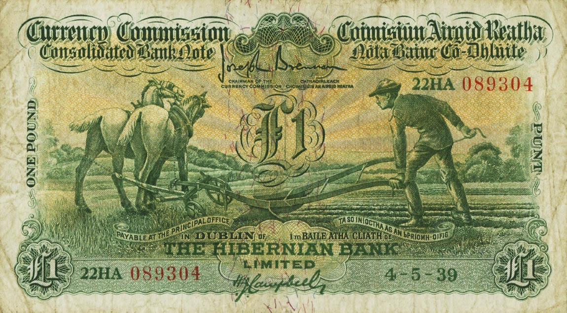Front of Ireland, Republic of p14a: 1 Pound from 1929